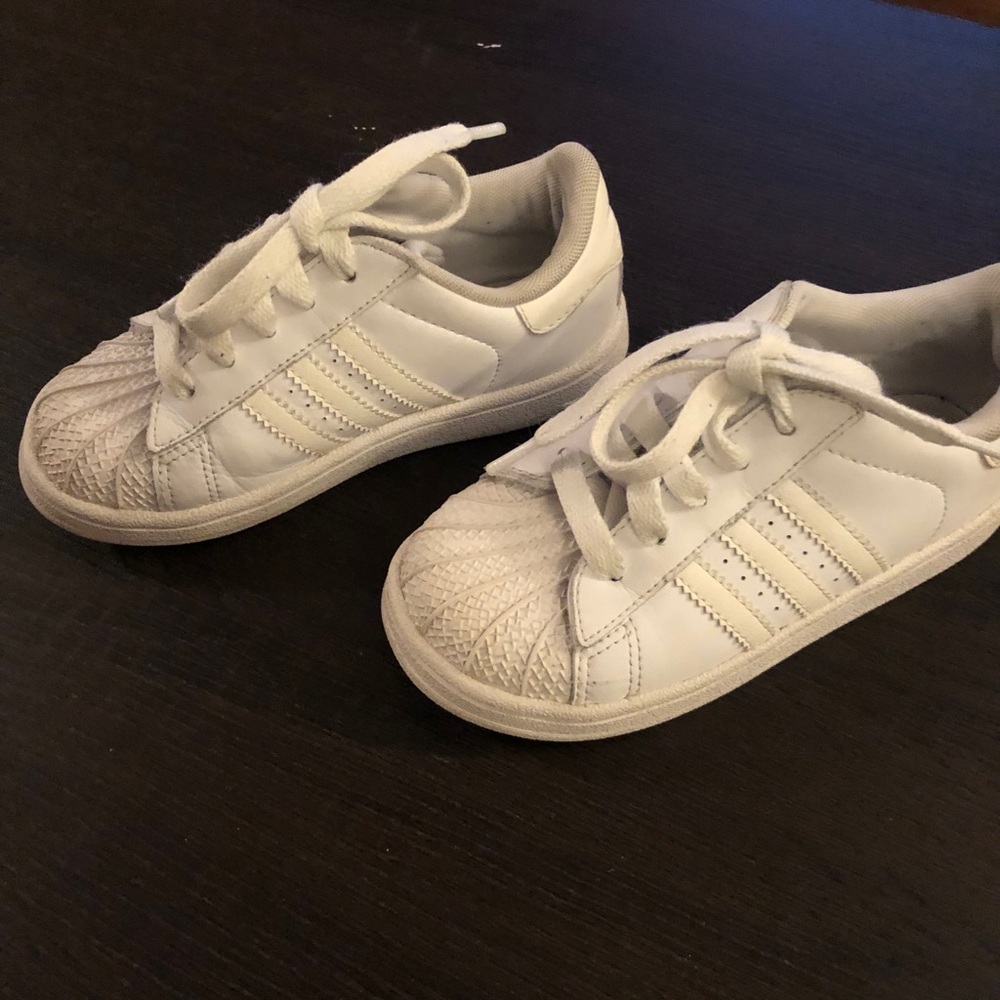 adidas Superstar Athletic Shoe - Little Kid -While